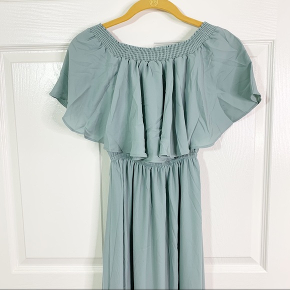 Show Me Your Mumu Hacienda Maxi Dress Silver Sage - Picture 4 of 10